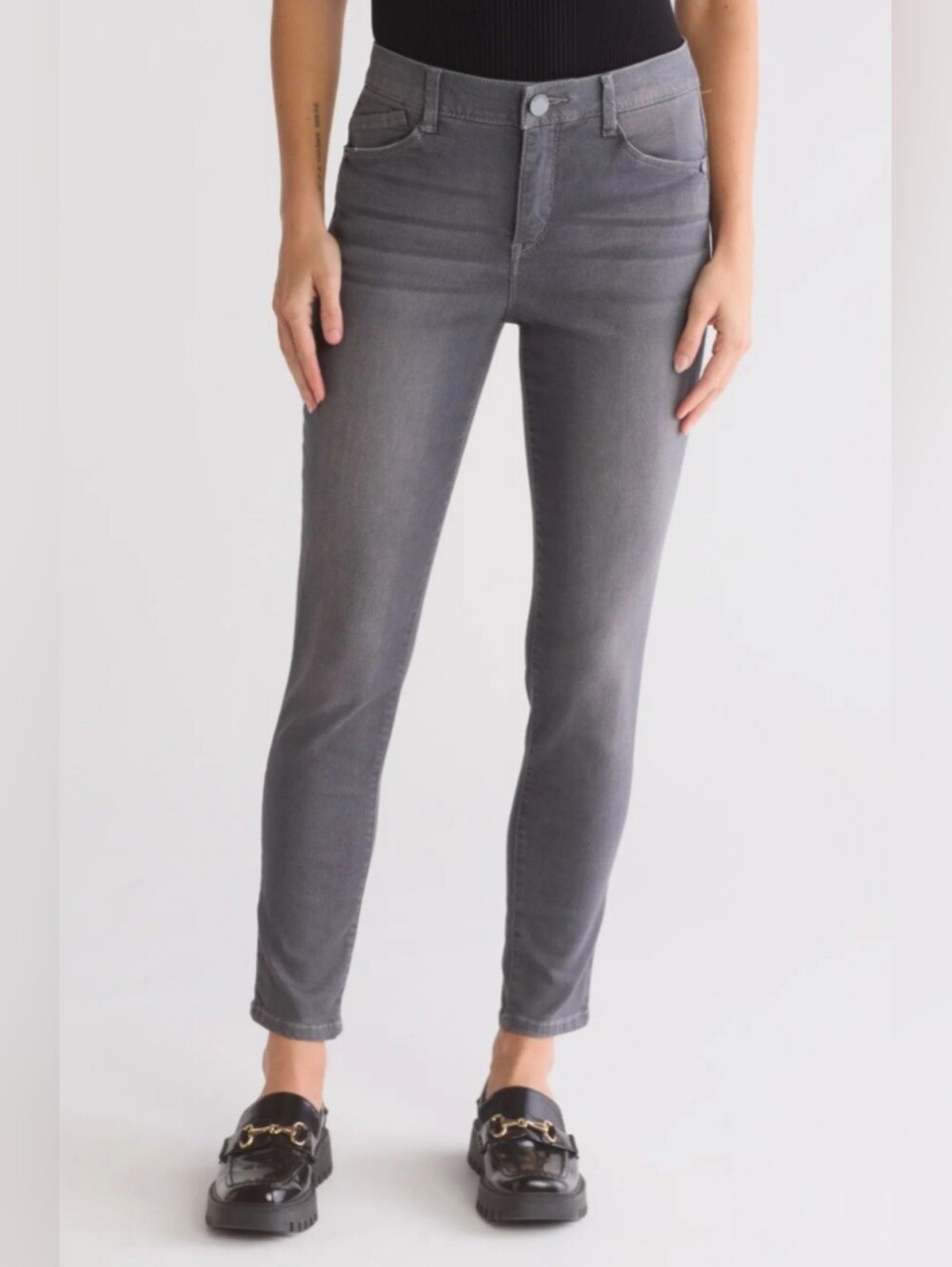 Democracy Grey High-Rise Skinny Jeans